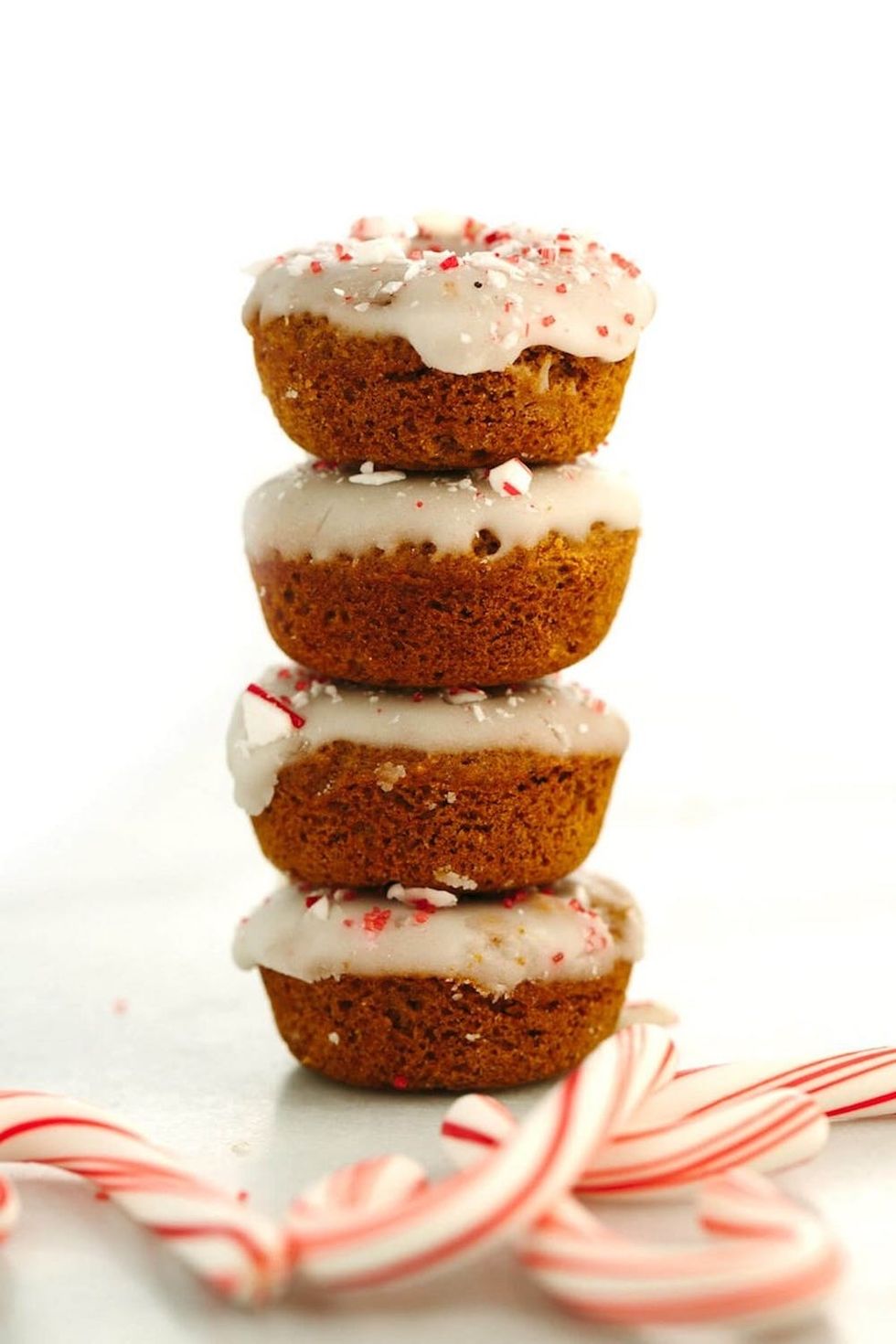 Peppermint Gingerbread Donuts