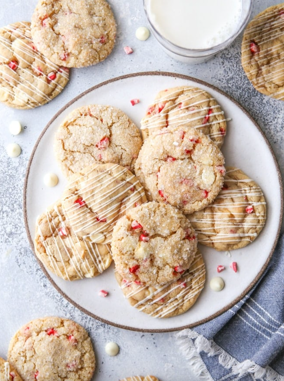 Peppermint White Chocolate Chip Cookies