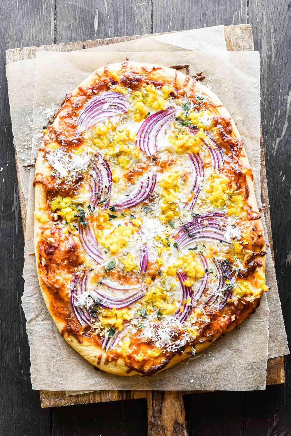 Pepperoncini and Onion Vegetarian Pizza