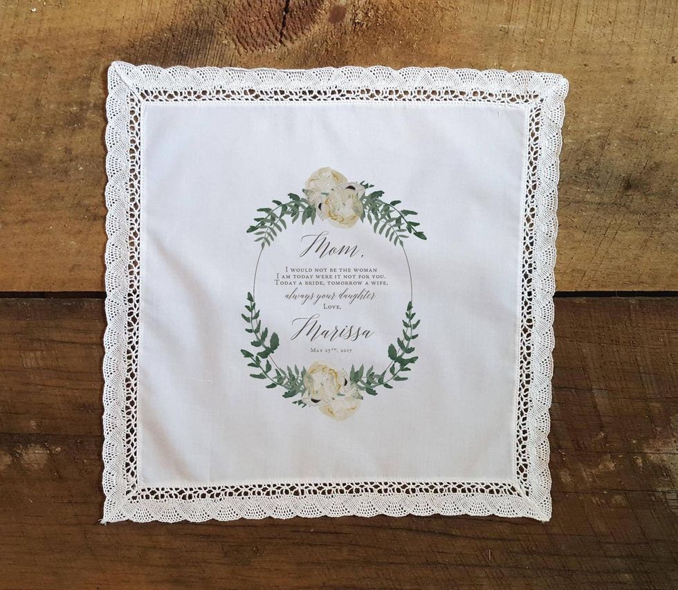 personalized handkerchief wedding gifts for mom