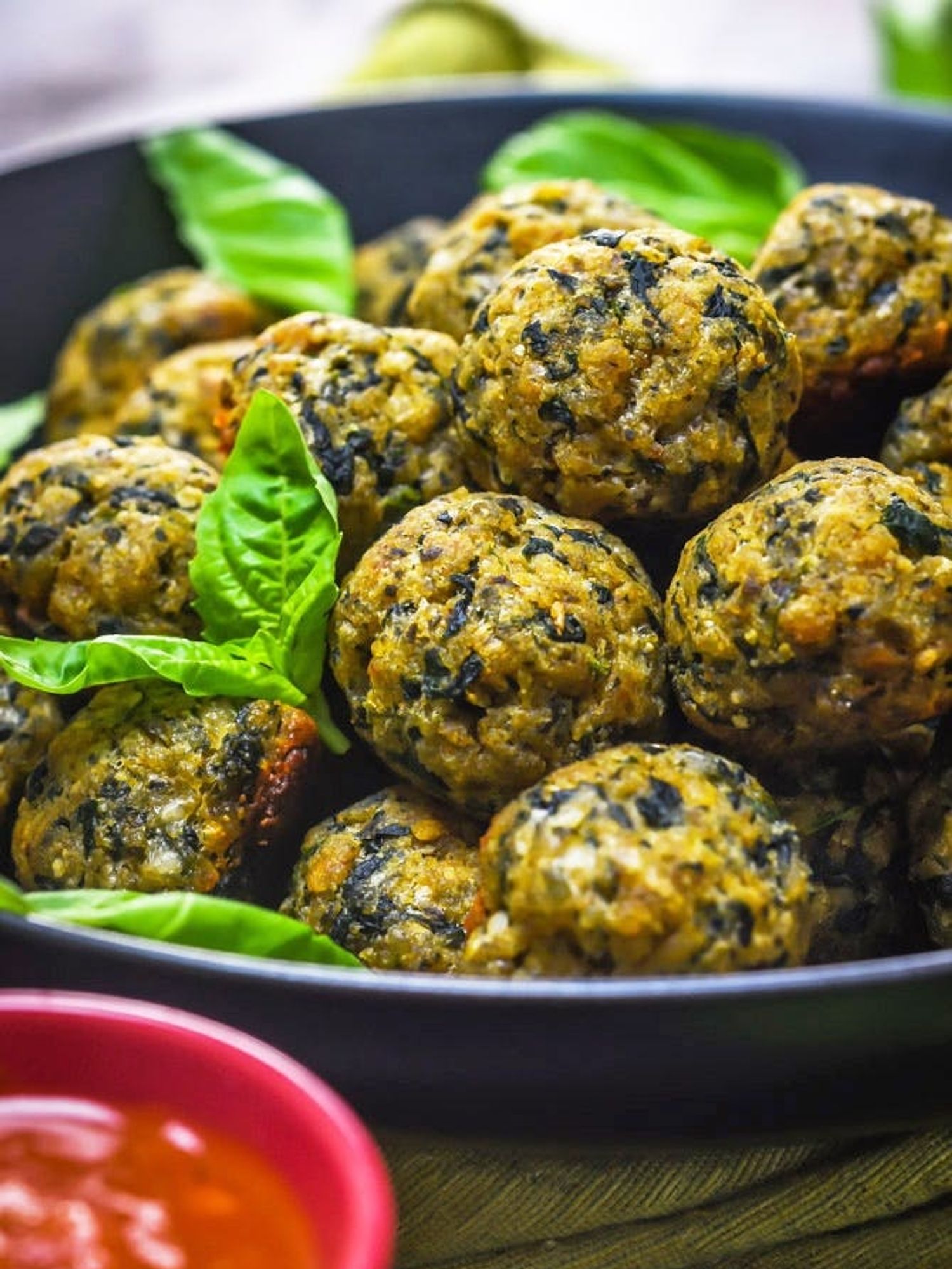 Pesto Parmesan Spinach Balls thanksgiving finger foods