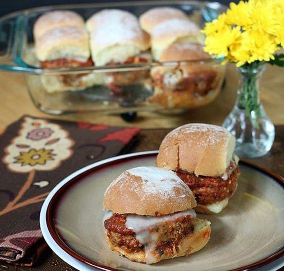 Pesto Turkey Meatball Sliders