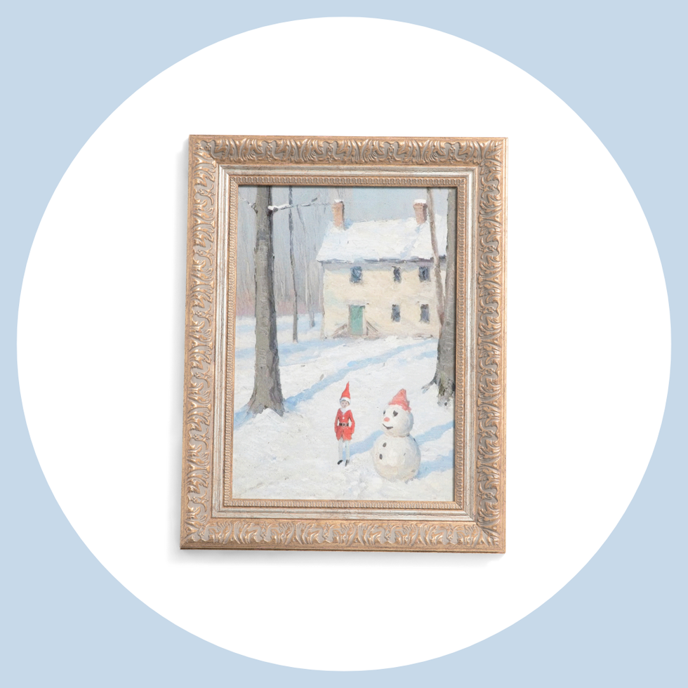 Petal Lane Elf With Snowman Art