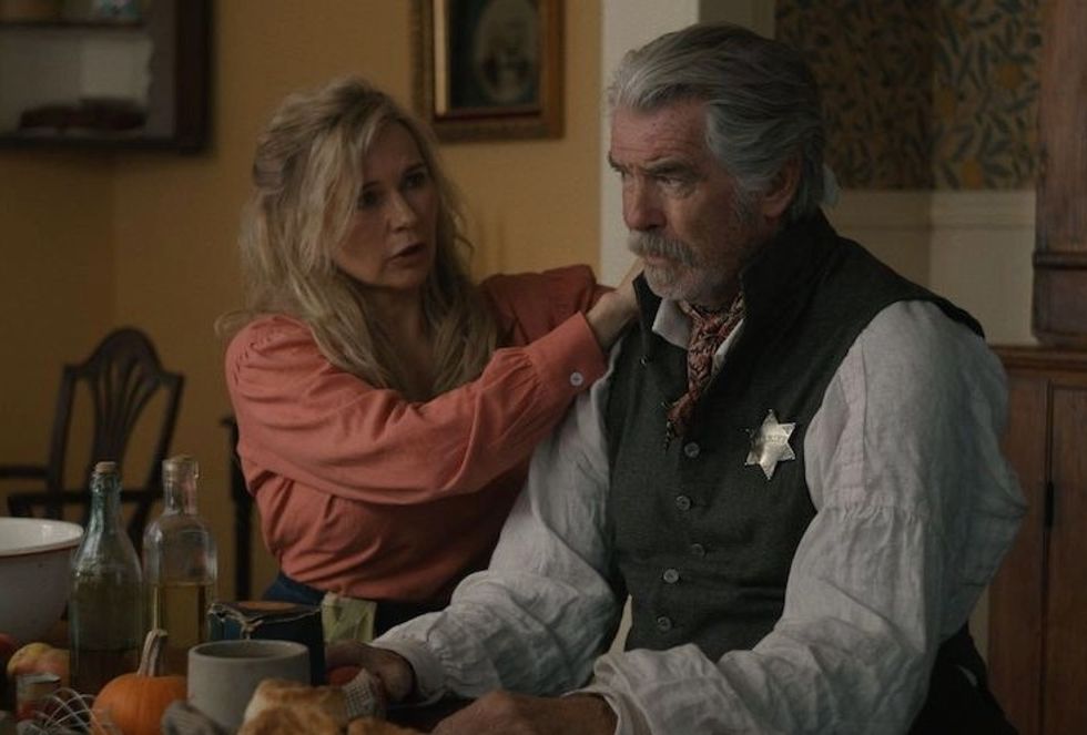Pierce Brosnan and Veronica Ferres in The Unholy Trinity