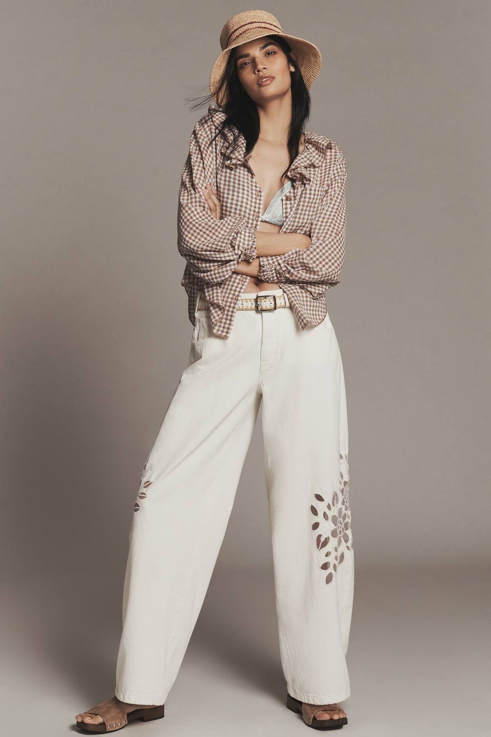 Pilcro Mid-Rise Relaxed Tapered Jeans