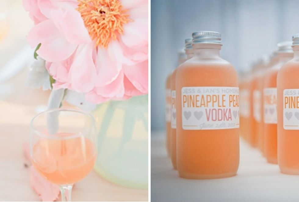 Pineapple Peach Vodka wedding cocktail