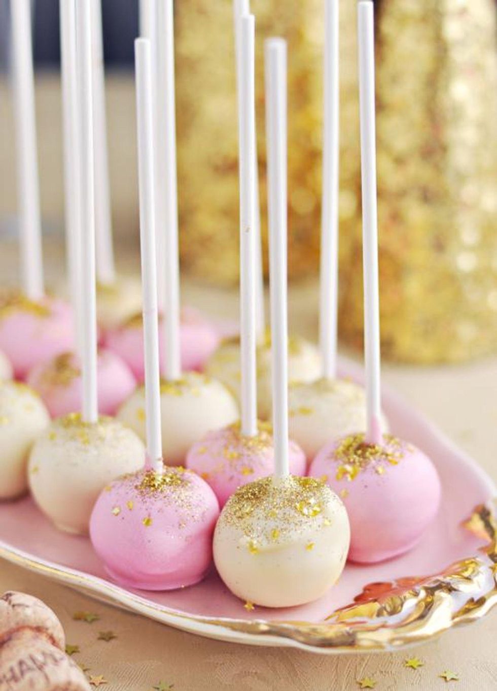 Pink Champagne Cake Pops dessert