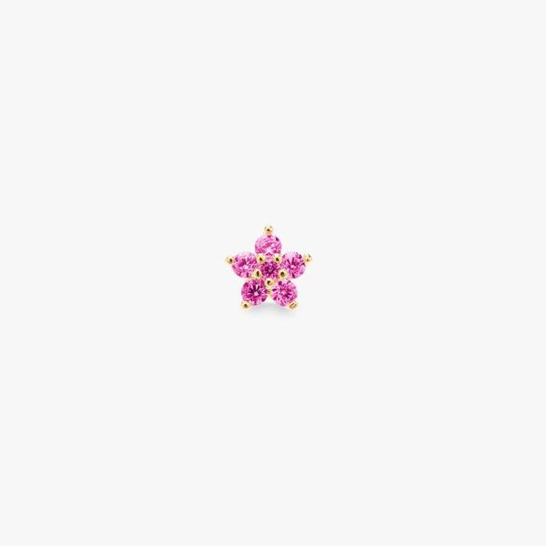 pink flower stud