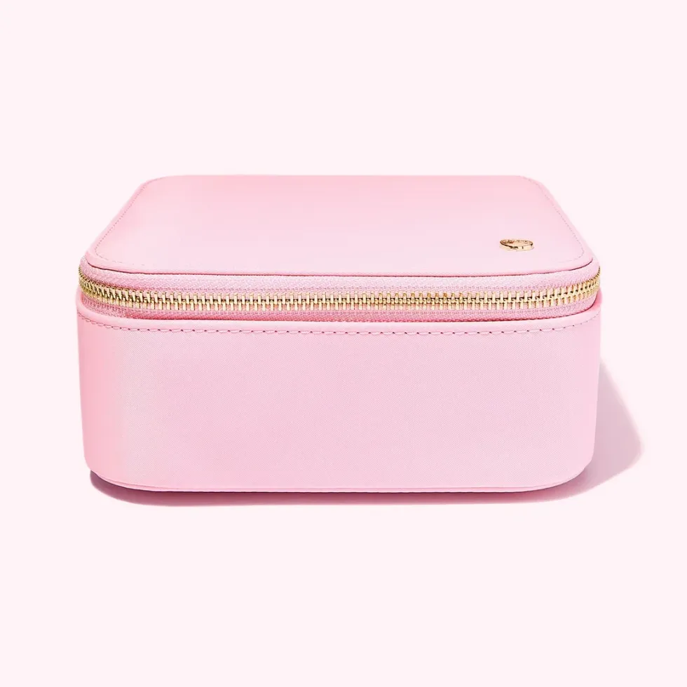 pink nylon travel case