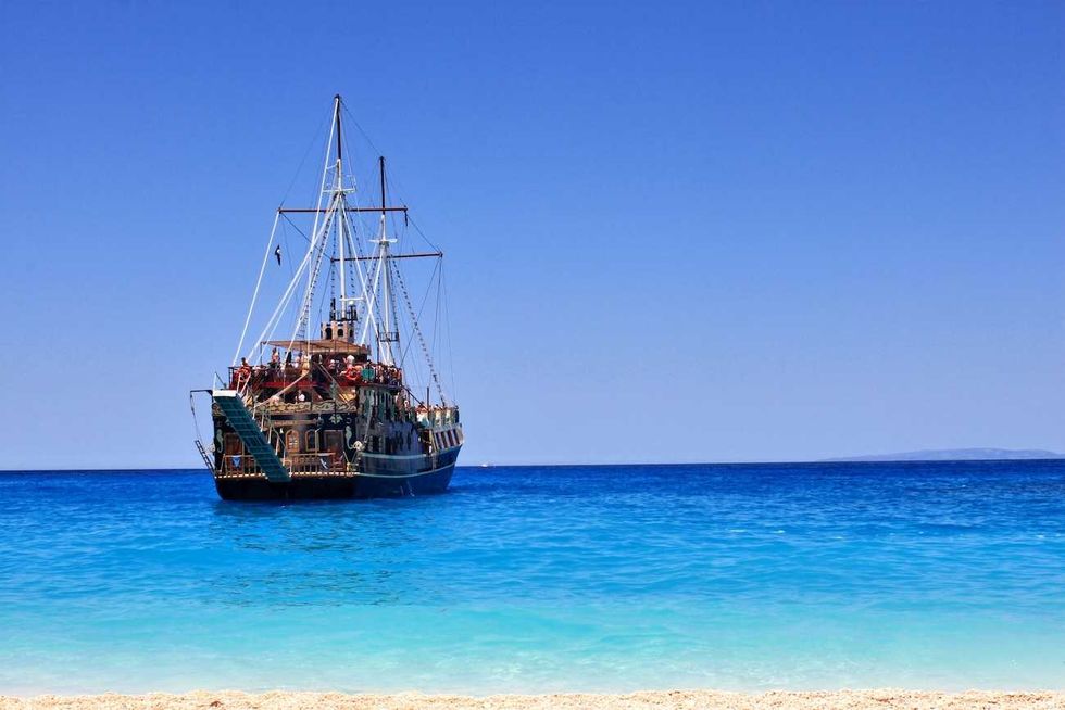 pirate ship on the water