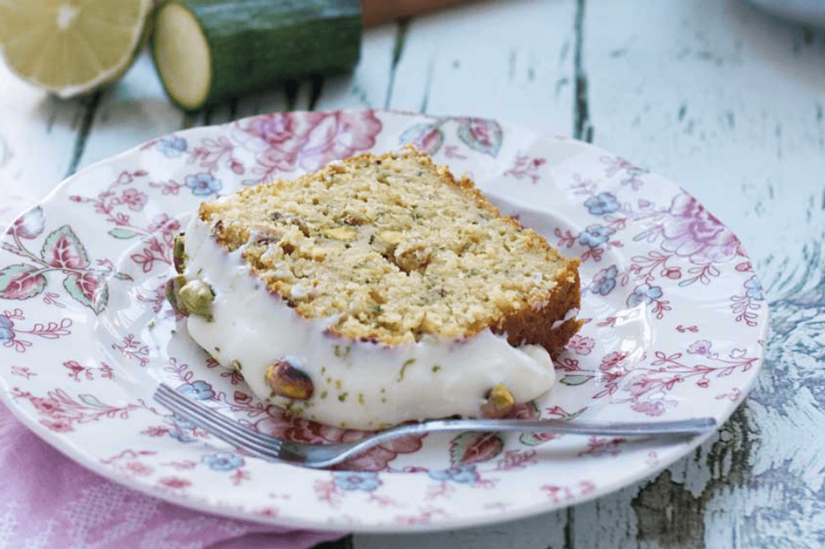 Pistachio, Lime and Zucchini Cake
