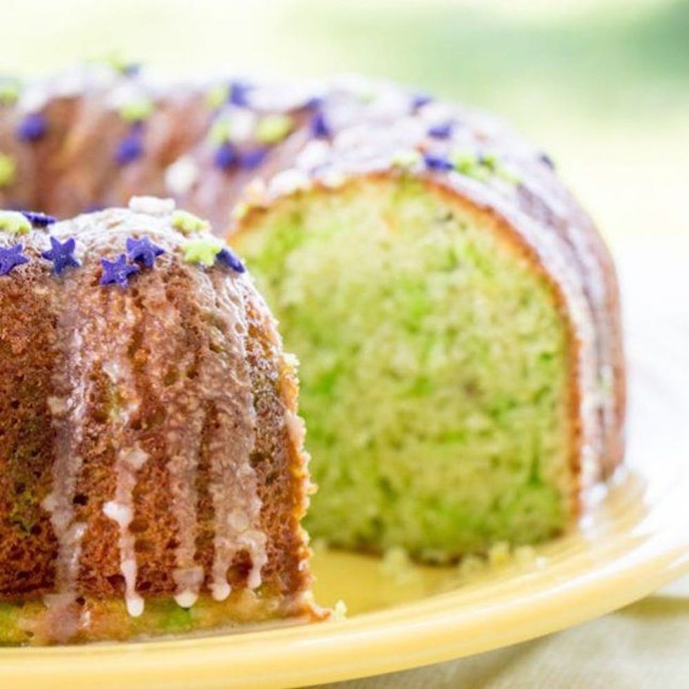 Pistachio Sprinkle Bundt Cake