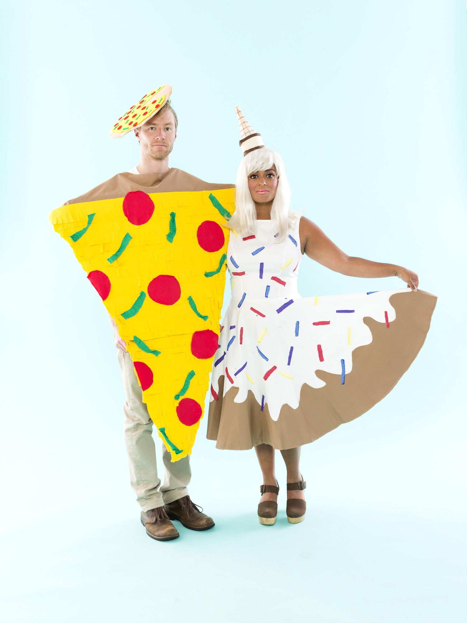 pizza and ice cream cone costumes