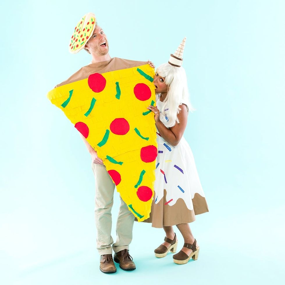 Pizza and Ice Cream Couples Costume