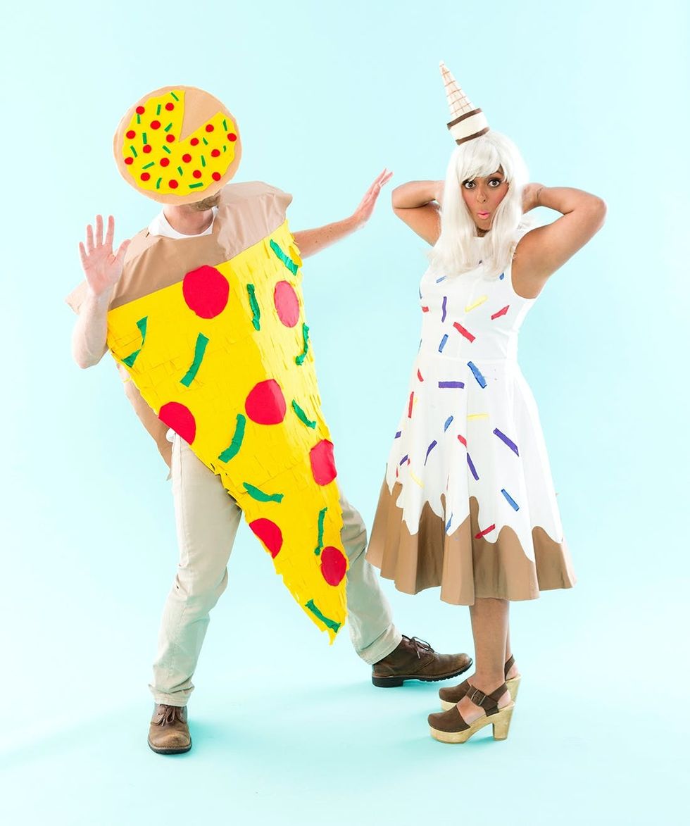 Pizza and Ice Cream Couples Costume