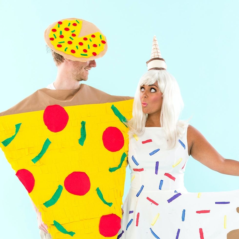 Pizza and Ice Cream Couples Costume
