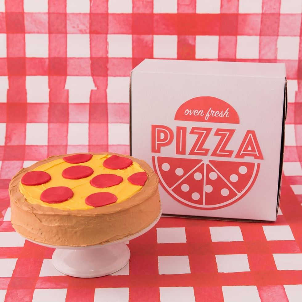 Pizza Cake Recipe with Box