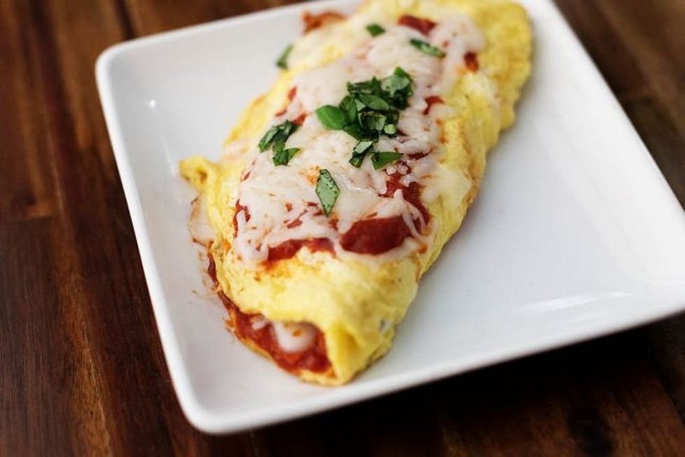 pizza omlette recipe