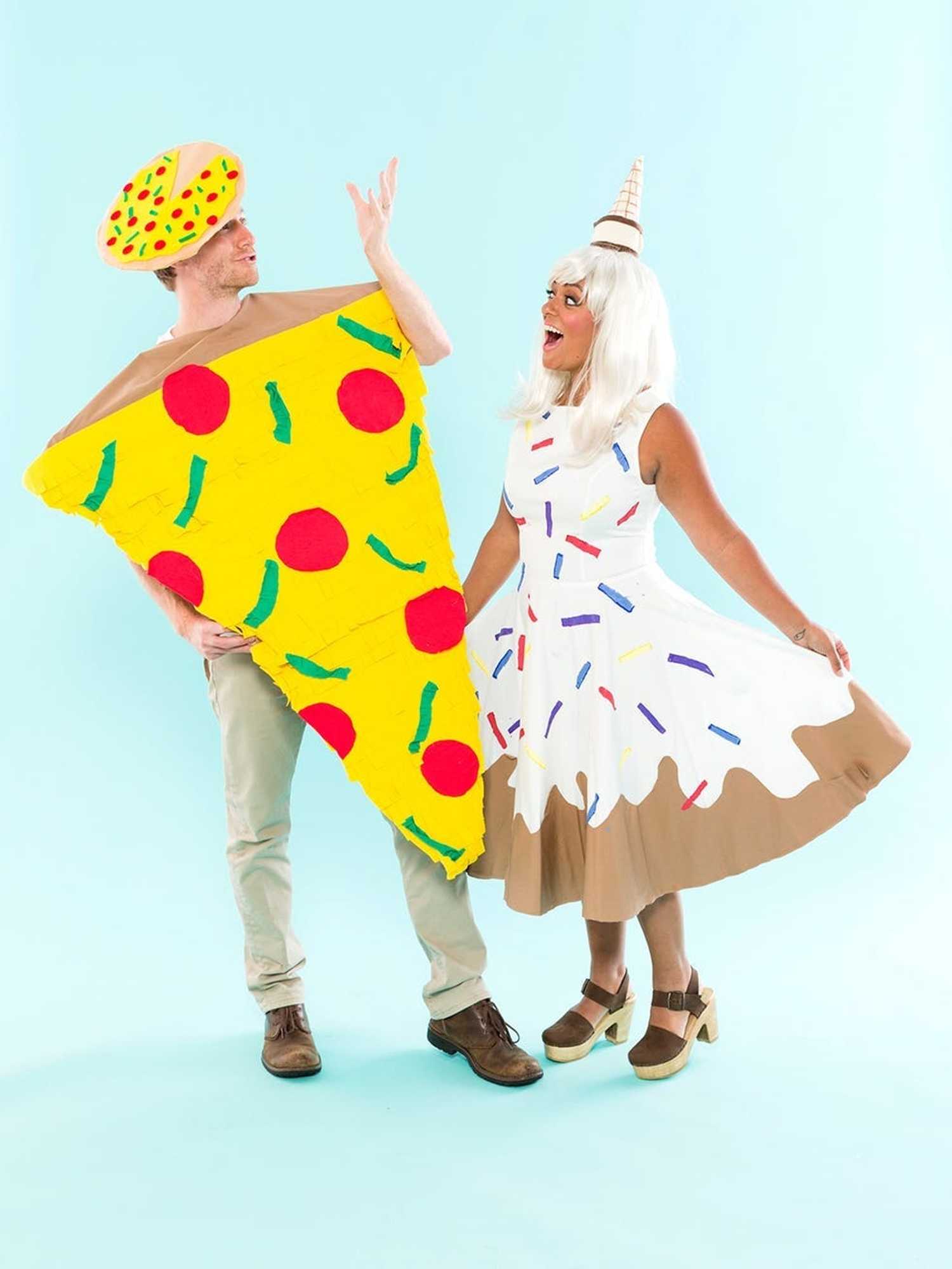 Pizza Slice and Ice Cream