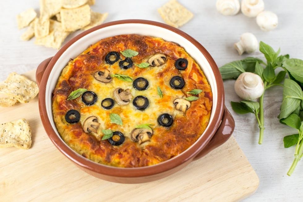 Pizza-topped hummus-5