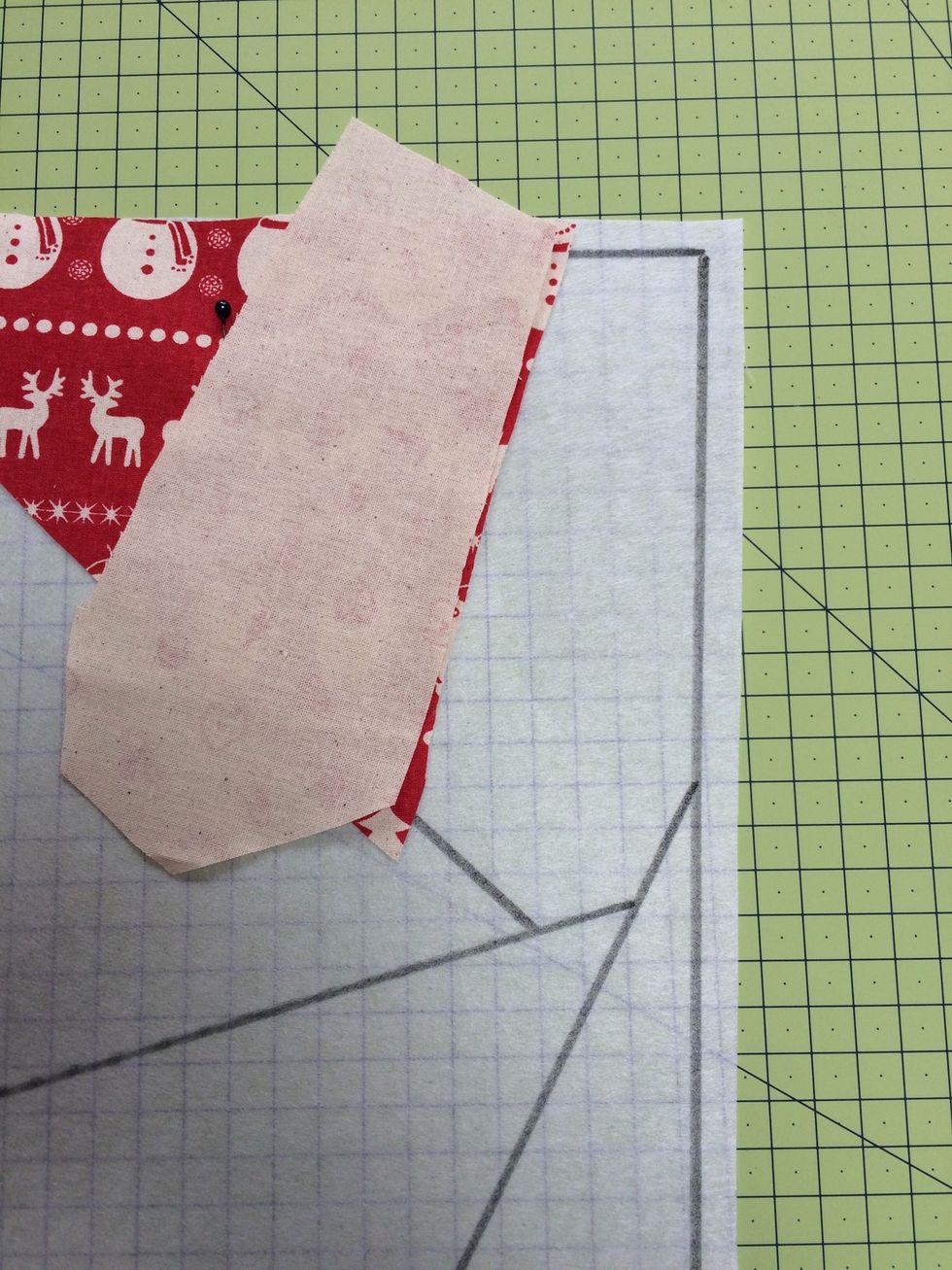 Place fabric no 2 in place