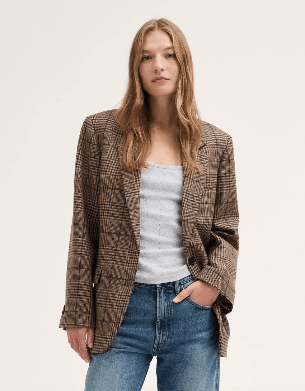 plaid blazer