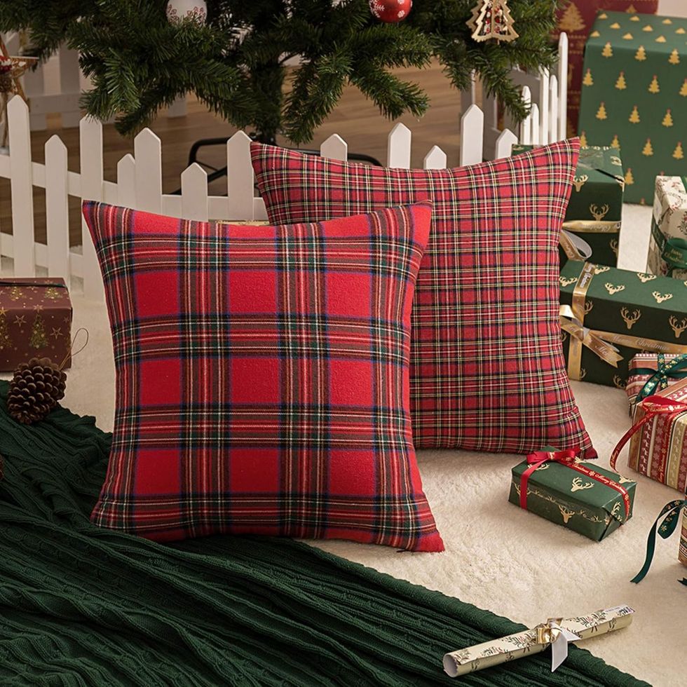 Plaid Throw Pillow Covers