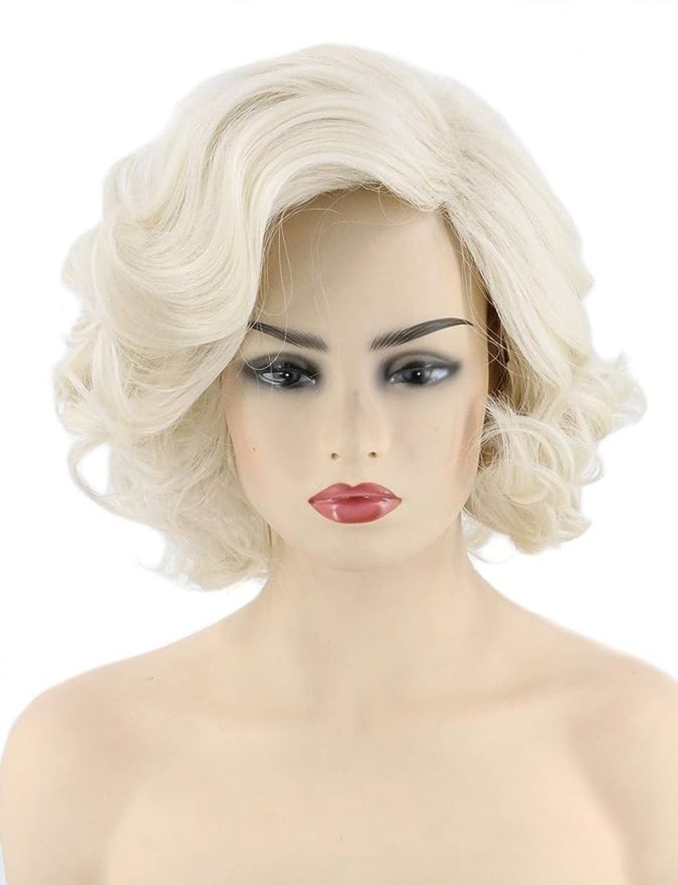 Platinum Blonde Short Curly Wig
