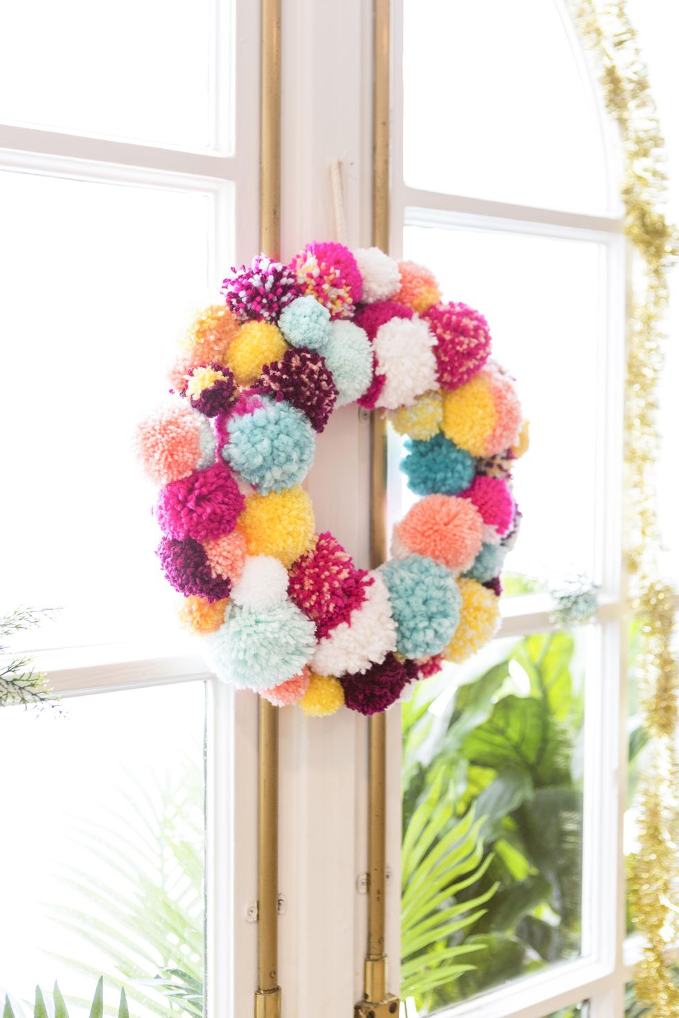 pom pom wreath
