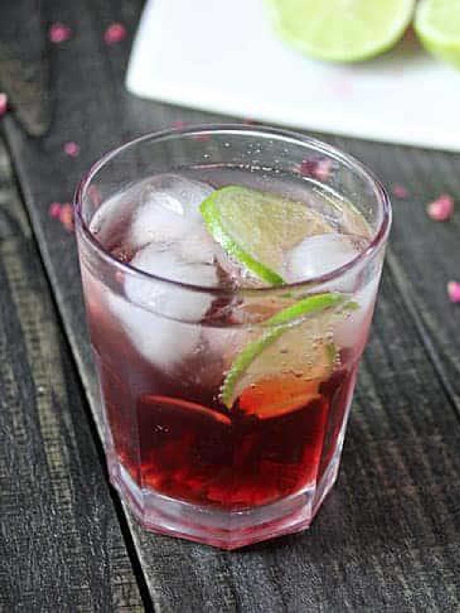 Pomegranate and Rosewater Spritzers