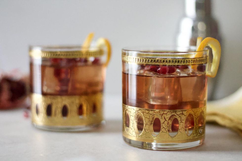 Pomegranate Ginger Beer Cocktail herbal cocktails