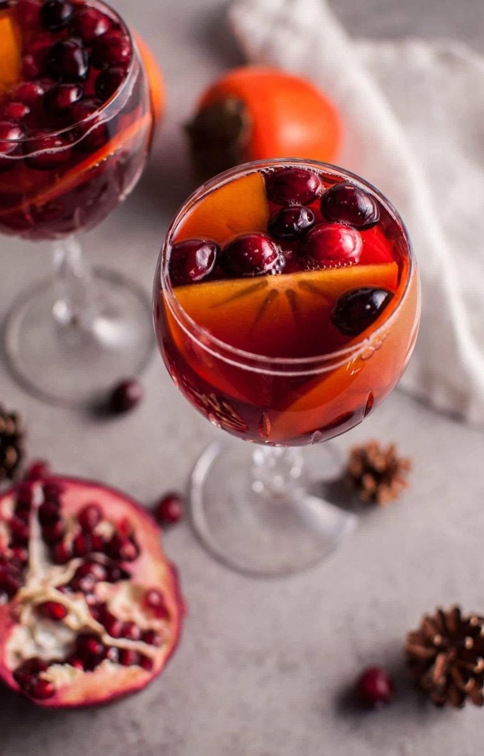 Pomegranate & Persimmon Winter Sangria