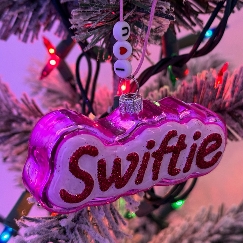 Pop Star Fan Glass Ornament