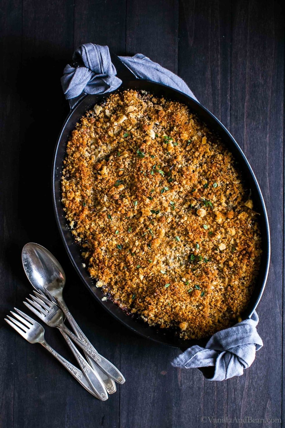 Porcini Mushroom, Greens, And Forbidden Rice Gratin