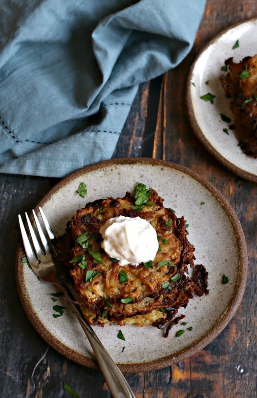Potato, Onion, and Cauliflower Latkes