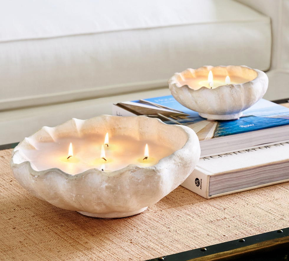Pottery Barn Artisan Studio Clam Candle - Pacific Grove