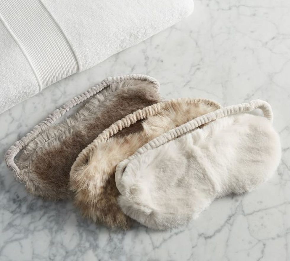 Pottery Barn Faux Fur Eye Mask