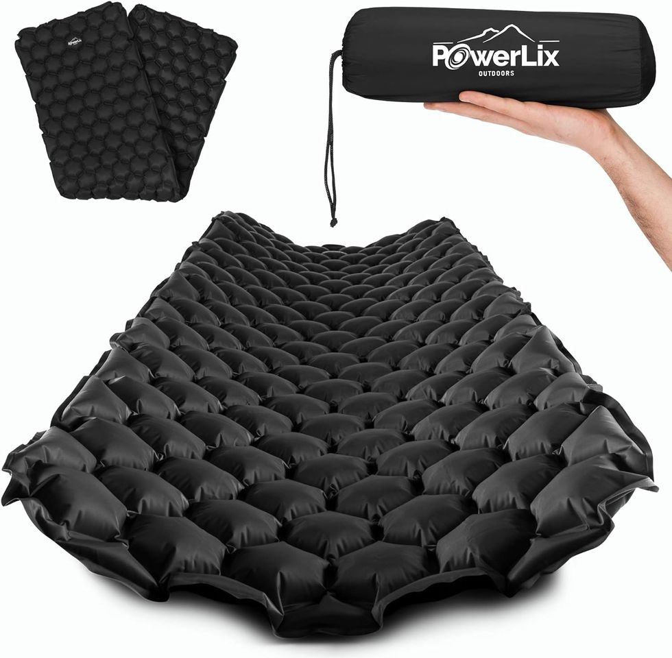 POWERLIX Ultralight Sleeping Pad for Camping with Inflating Bag
