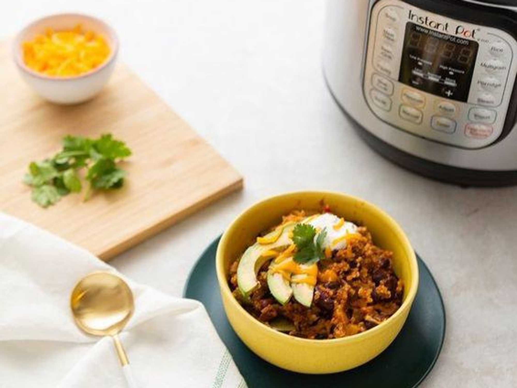 Pressure Cooker Vegetarian Chili Make Ahead Camping Meal