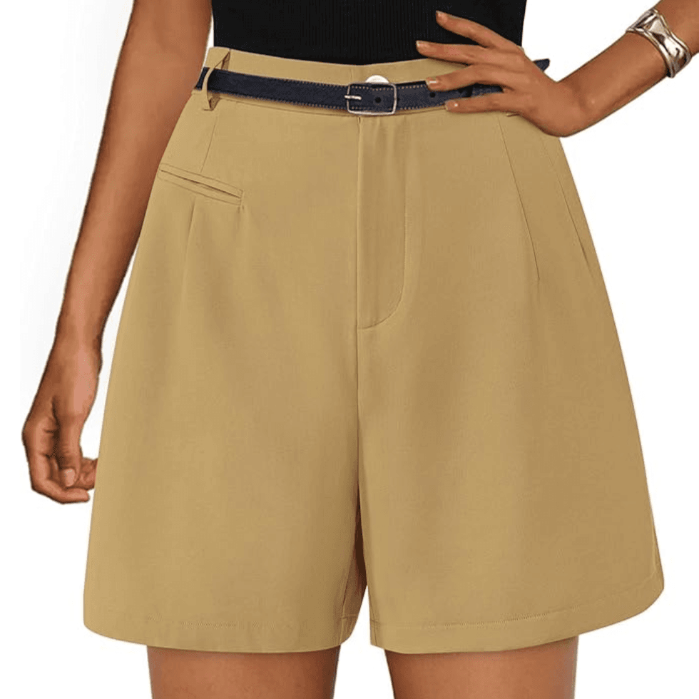 Prettygarden High Waisted Wide Leg Shorts