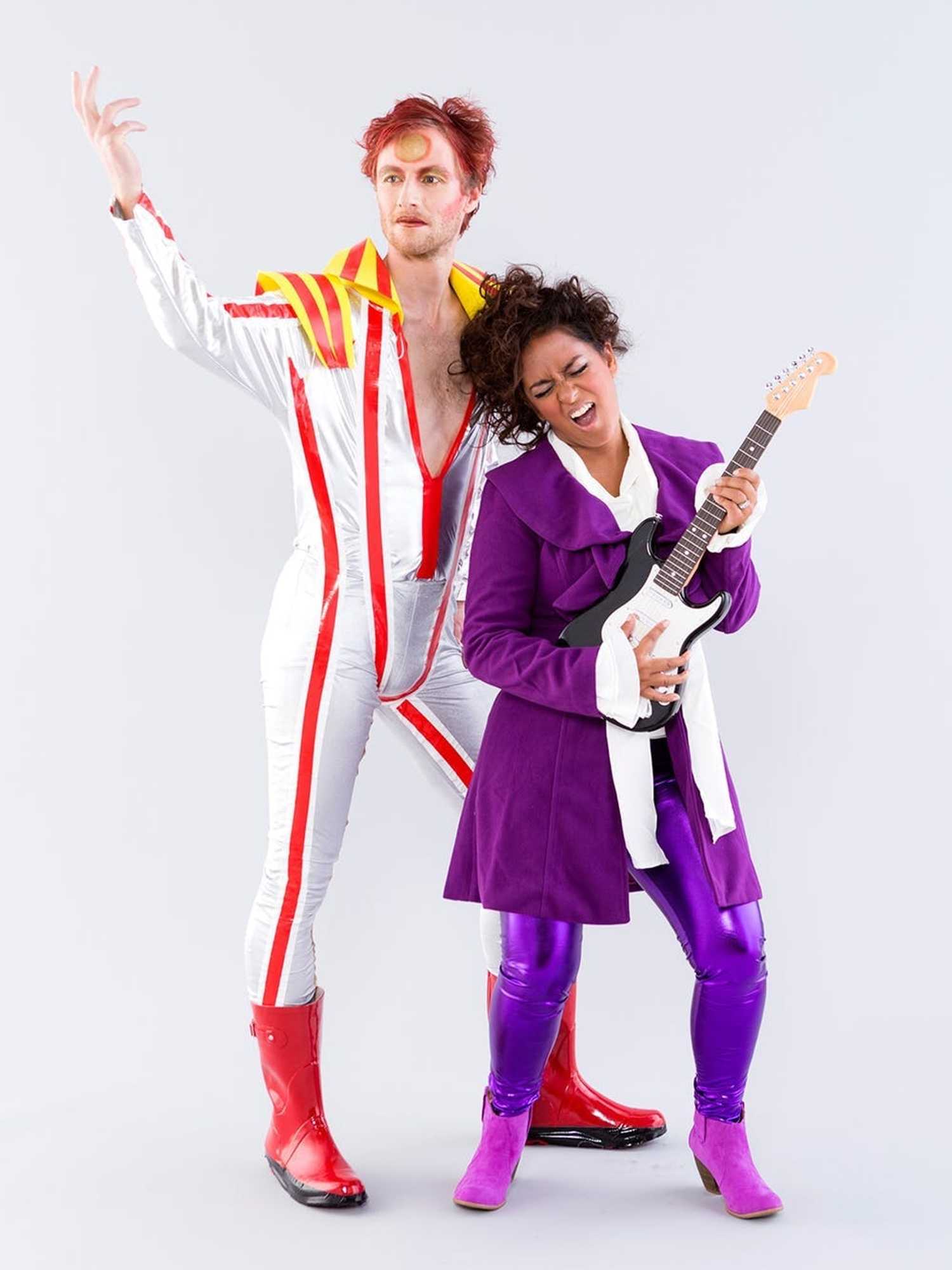 Prince and David Bowie couples halloween costume