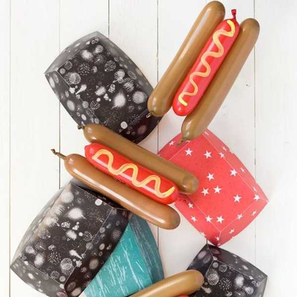 Printable Hot Dog Trays