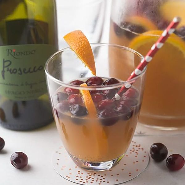 Prosecco Punch with Cranberry and Orange