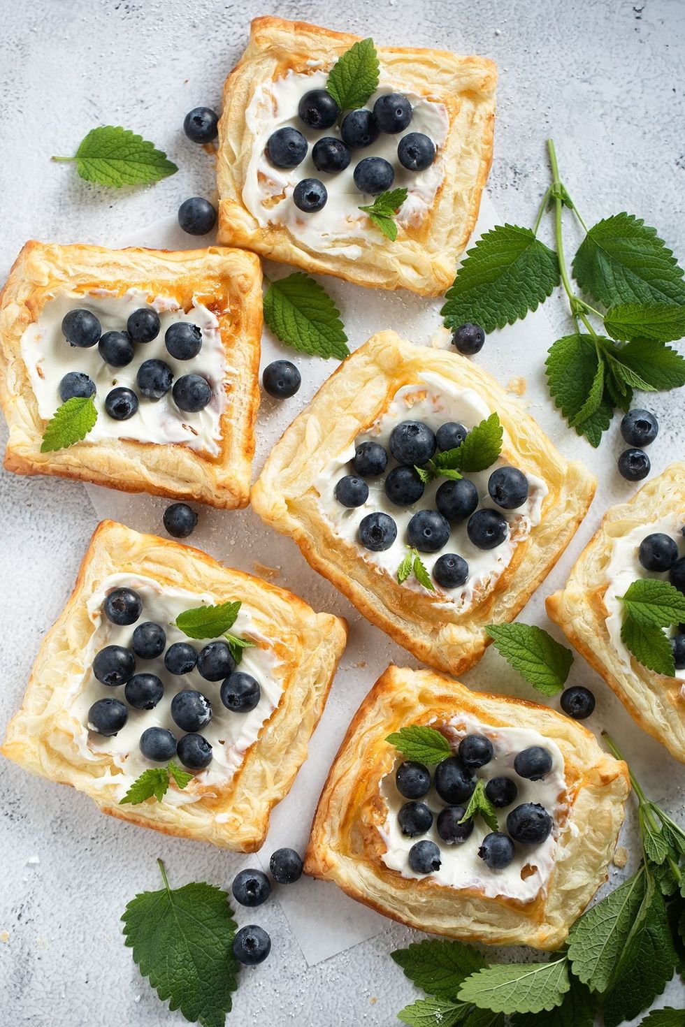 Puff Pastry Blueberry Tarts