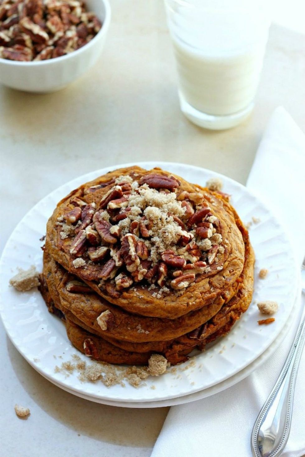 Pumpkin Brown Sugar Pecan Pancakes Fall Brunch Recipes
