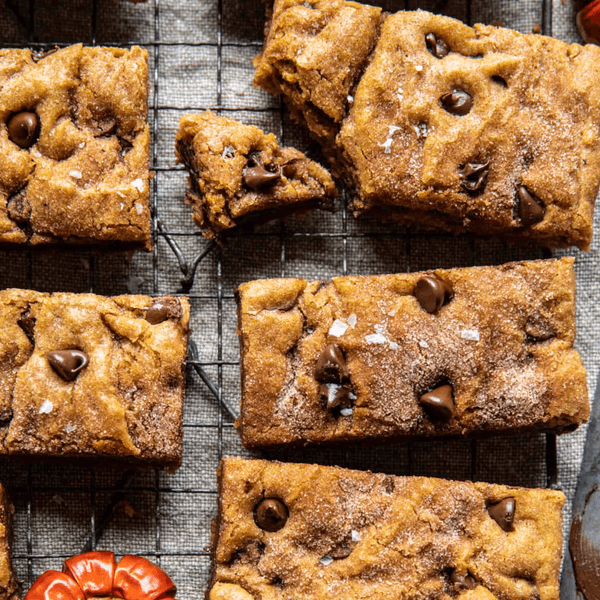 Pumpkin Butter Chocolate Chip Blondies