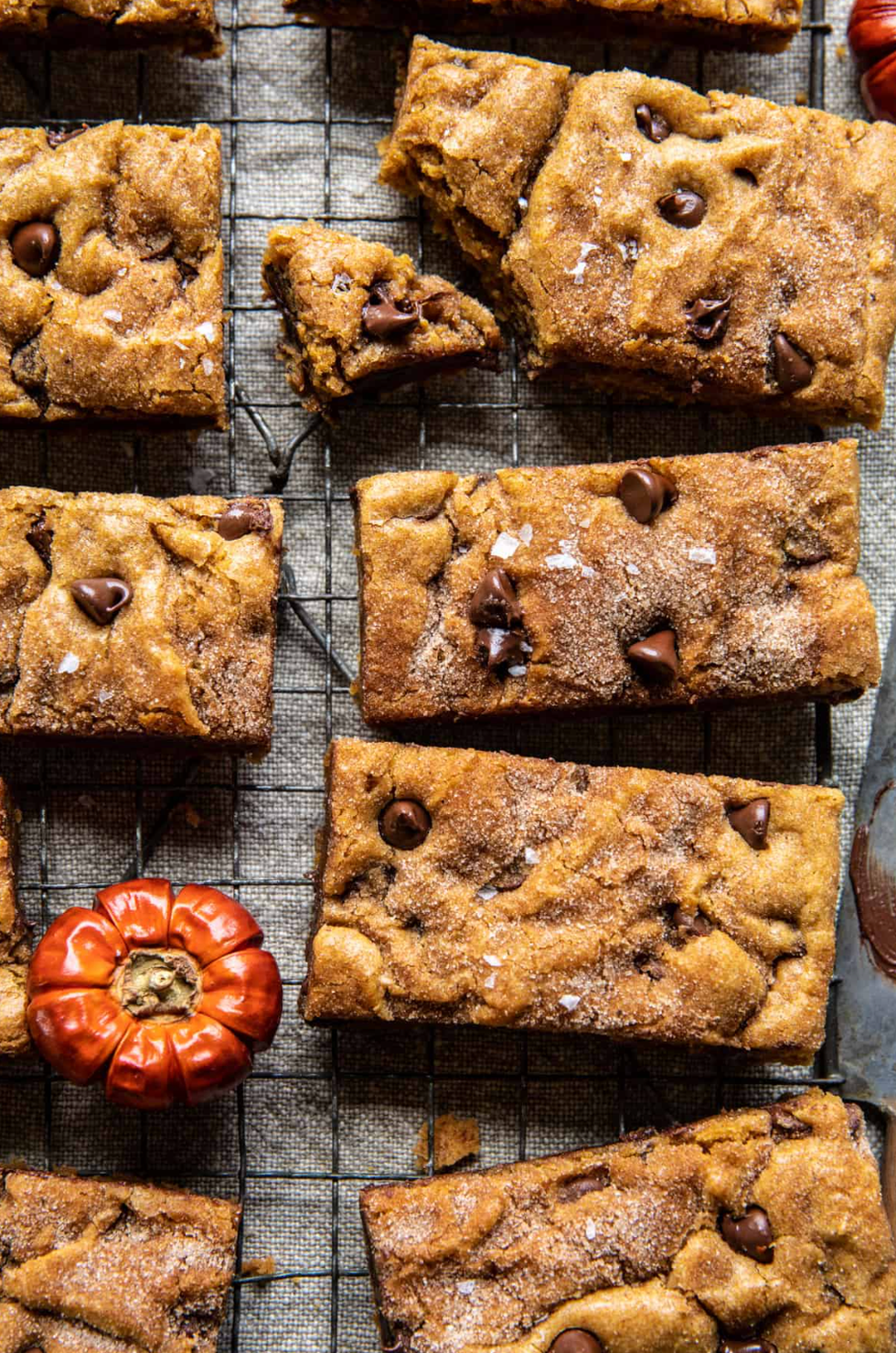 Pumpkin Butter Chocolate Chip Blondies