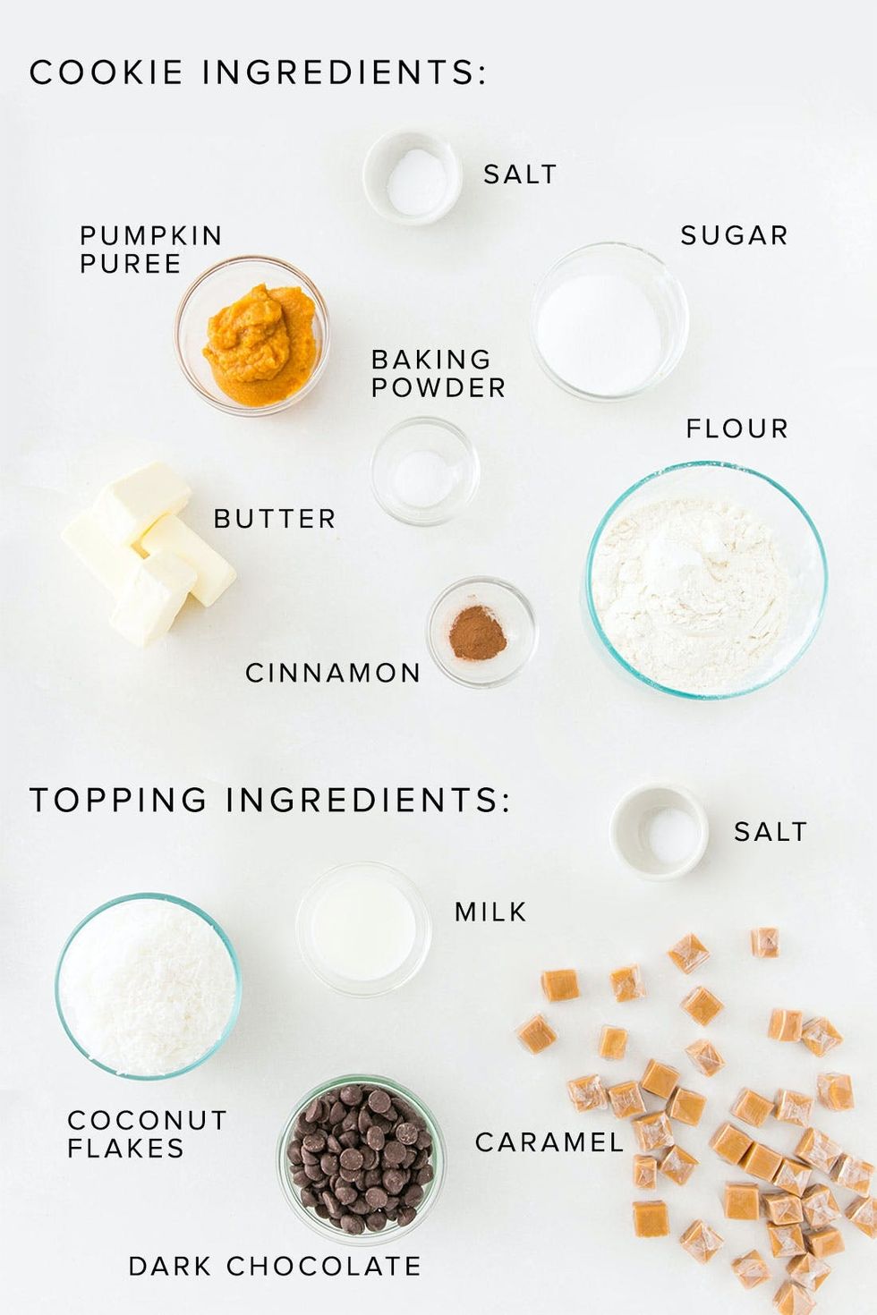 Pumpkin Samoas Holiday Cookie Recipe Ingredients