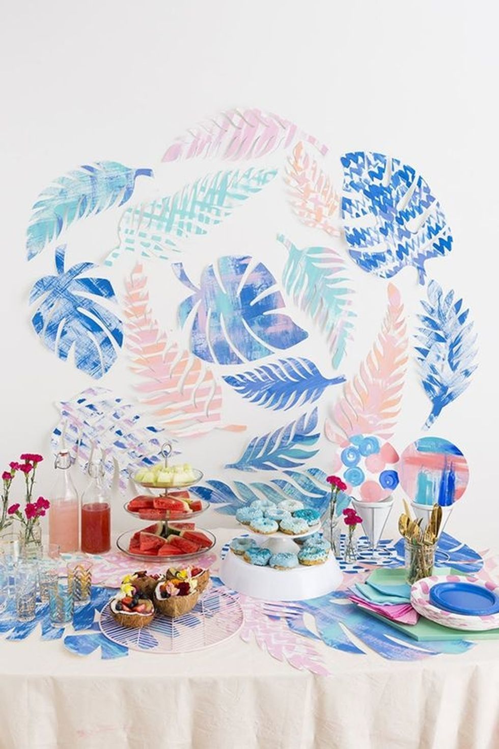 purple and blue Paper Tropicalia