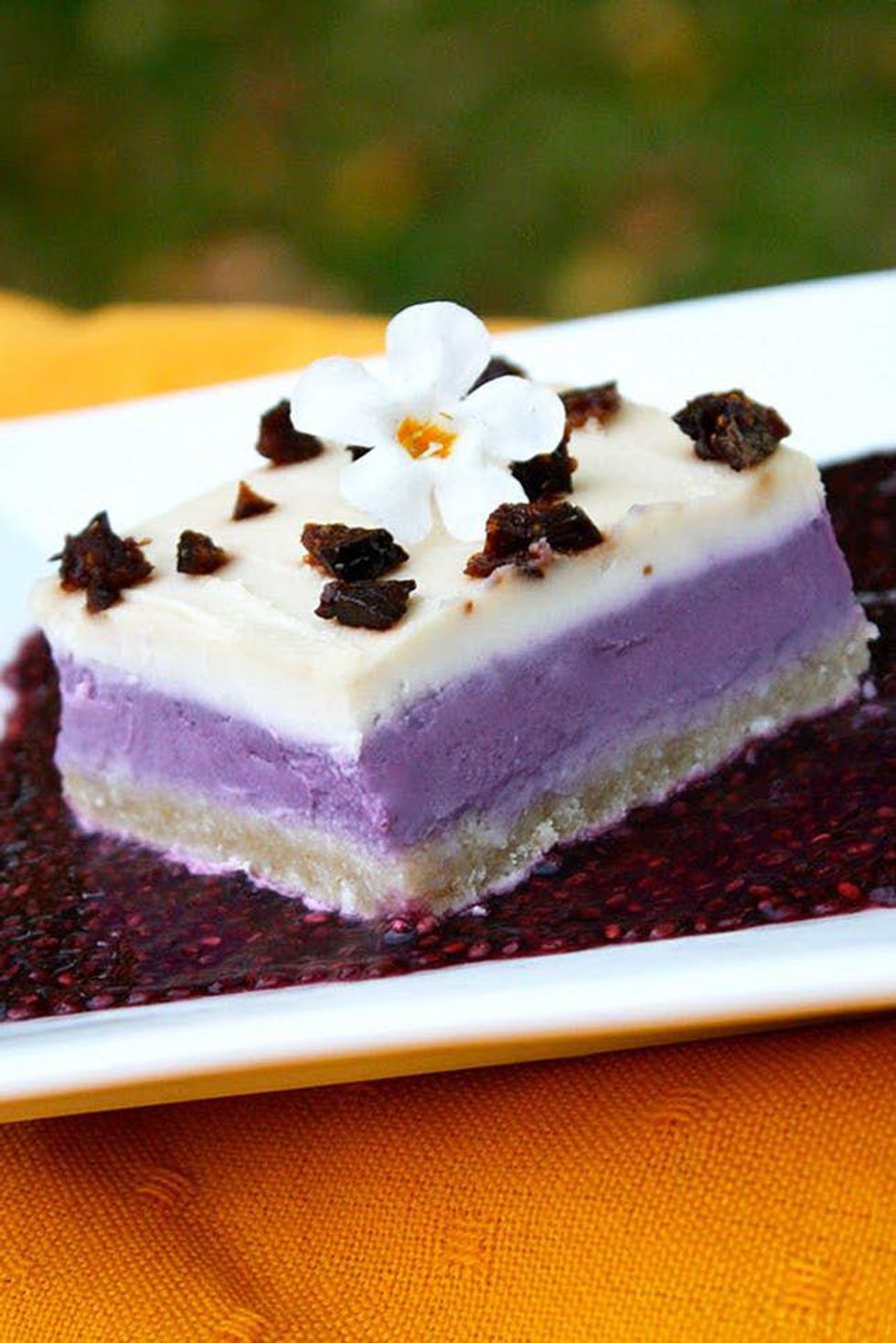 purple and white Concord Grape Cream Squares
